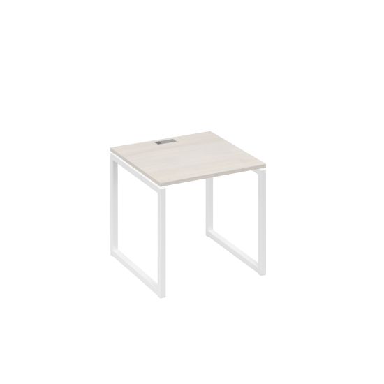 Стол письменный на металлокаркасе QUATTRO дуб / металлокаркас белый