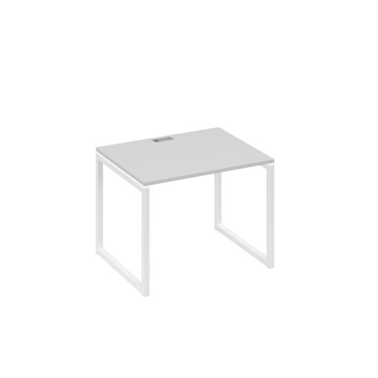 Стол письменный на металлокаркасе QUATTRO серый / металлокаркас белый