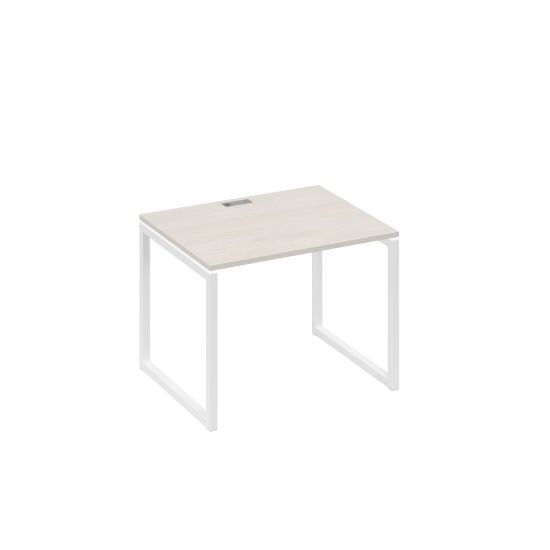 Стол письменный на металлокаркасе QUATTRO дуб / металлокаркас белый