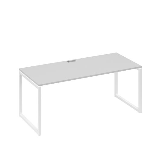 Стол письменный на металлокаркасе QUATTRO серый / металлокаркас белый