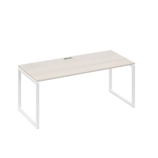 Стол письменный на металлокаркасе QUATTRO дуб / металлокаркас белый