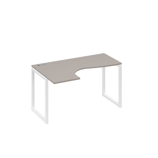 Стол левый Классика эргономичный металлокаркас QUATTRO мокко премиум / металлокаркас белый