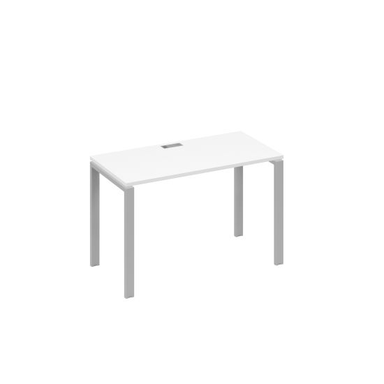 Стол письменный на металлокаркасе UNO белый премиум / металлокаркас серый