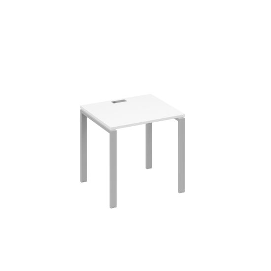 Стол письменный на металлокаркасе UNO белый премиум / металлокаркас серый