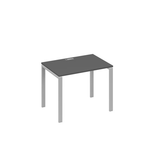 Стол письменный на металлокаркасе UNO антрацит премиум / металлокаркас серый