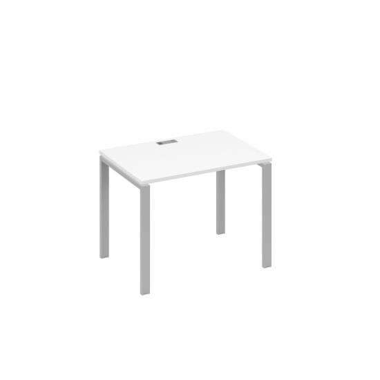 Стол письменный на металлокаркасе UNO белый премиум / металлокаркас серый