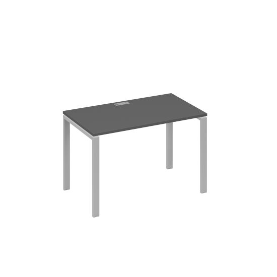 Стол письменный на металлокаркасе UNO антрацит премиум / металлокаркас серый