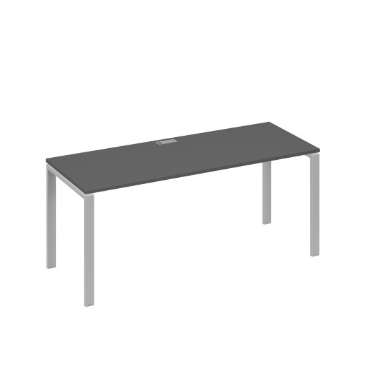 Стол письменный на металлокаркасе UNO антрацит премиум / металлокаркас серый
