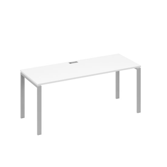 Стол письменный на металлокаркасе UNO белый премиум / металлокаркас серый