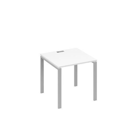 Стол письменный на металлокаркасе UNO белый премиум / металлокаркас серый