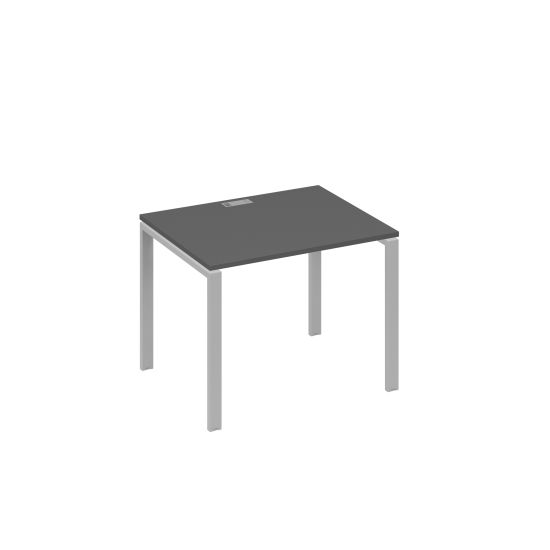 Стол письменный на металлокаркасе UNO антрацит премиум / металлокаркас серый