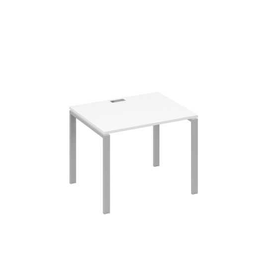 Стол письменный на металлокаркасе UNO белый премиум / металлокаркас серый