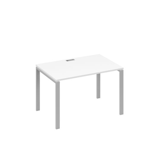 Стол письменный на металлокаркасе UNO белый премиум / металлокаркас серый