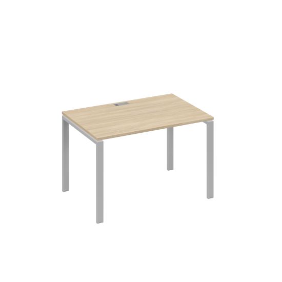 Стол письменный на металлокаркасе UNO дуб скандинавский / металлокаркас серый