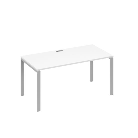 Стол письменный на металлокаркасе UNO белый премиум / металлокаркас серый