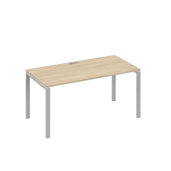 Стол письменный на металлокаркасе UNO дуб скандинавский / металлокаркас серый