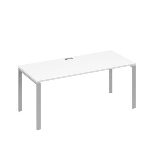 Стол письменный на металлокаркасе UNO белый премиум / металлокаркас серый