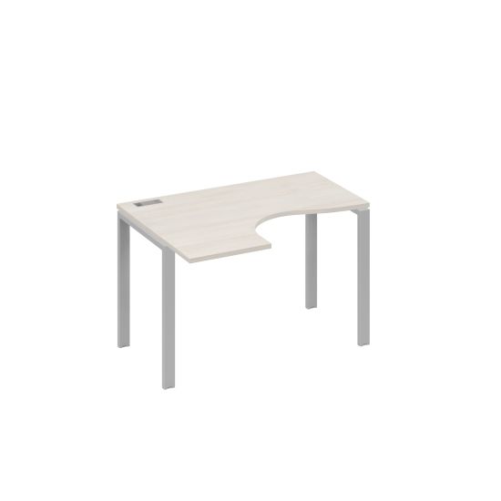 Стол левый эргономичный Классика на металлокаркасе UNO дуб / металлокаркас серый