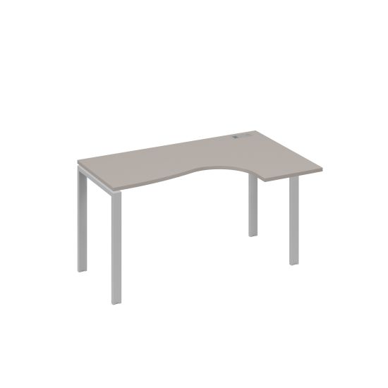 Стол правый Классика эргономичный на металлокаркасе UNO мокко премиум / металлокаркас серый