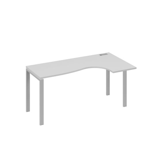 Стол эргономичный Классика правый на металлокаркасе UNO серый / металлокаркас серый