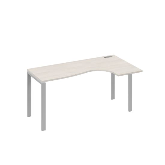 Стол эргономичный Классика правый на металлокаркасе UNO дуб / металлокаркас серый