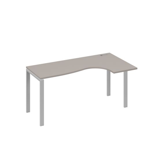 Стол эргономичный Классика правый на металлокаркасе UNO мокко премиум / металлокаркас серый