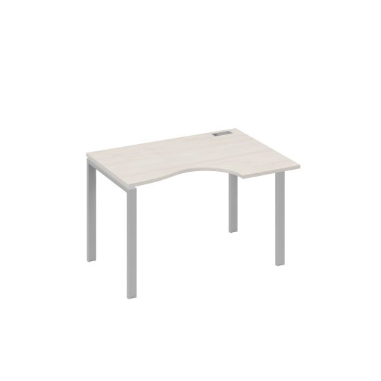 Стол эргономичный правый Классика на металлокаркасе UNO дуб / металлокаркас серый