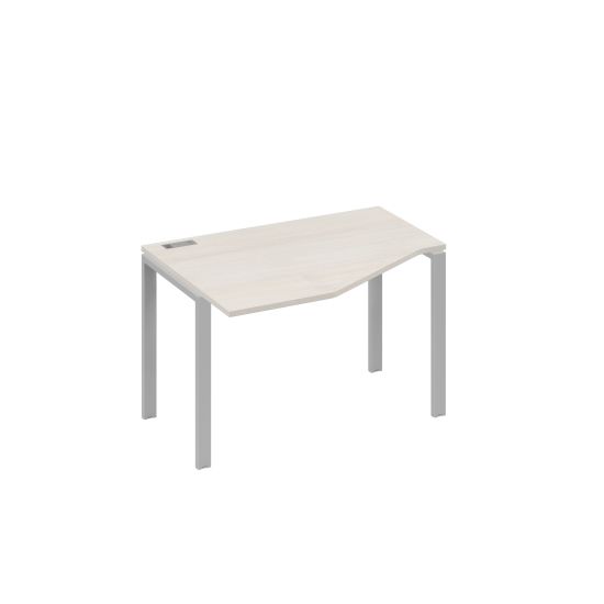 Стол Техно эргономичный левый на металлокаркасе UNO дуб / металлокаркас серый