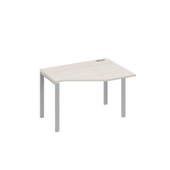 Стол эргономичный правый Техно на металлокаркасе UNO дуб / металлокаркас серый