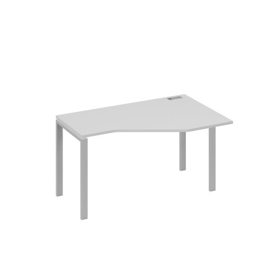 Стол правый эргономичный Техно металлокаркас UNO серый / металлокаркас серый