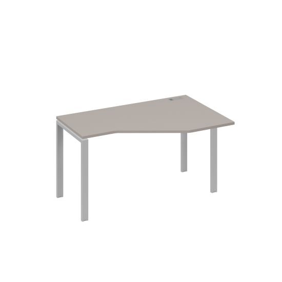 Стол правый эргономичный Техно металлокаркас UNO мокко премиум / металлокаркас серый