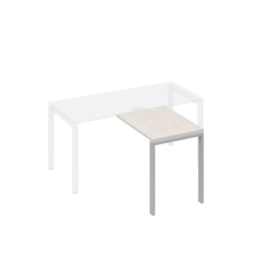 Брифинг-приставка с каркасом UNO дуб / металлокаркас серый