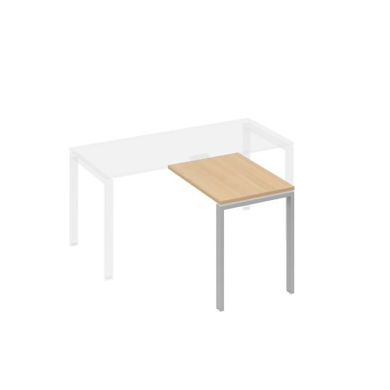 Брифинг-приставка с каркасом UNO натуральный дуб / металлокаркас серый