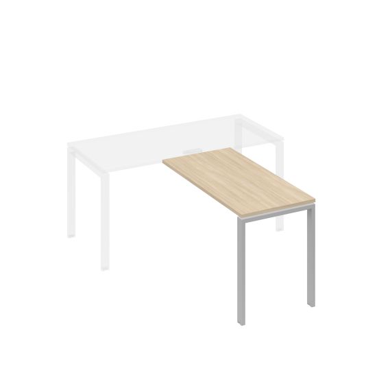 Брифинг-приставка каркас UNO дуб скандинавский / металлокаркас серый