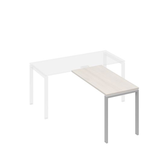 Брифинг-приставка каркас UNO дуб / металлокаркас серый