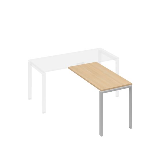 Брифинг-приставка каркас UNO натуральный дуб / металлокаркас серый