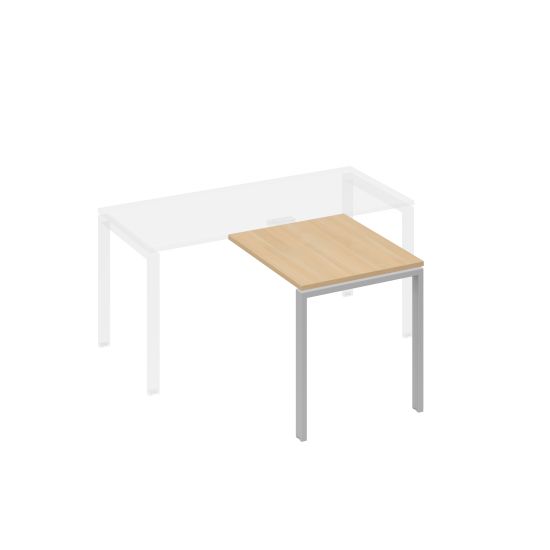 Брифинг-приставка каркас UNO металл натуральный дуб / металлокаркас серый