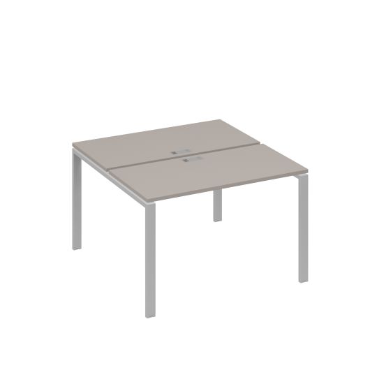 Станция 2х120 рабочая с металлокаркасом UNO мокко премиум / металлокаркас серый
