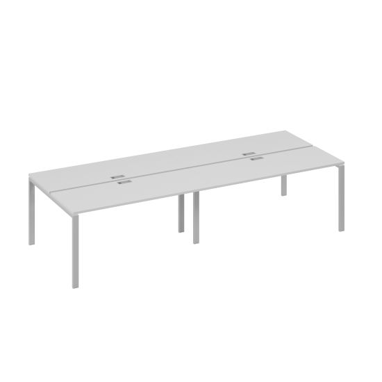 Рабочая станция на металлокаркасе UNO (4х160) серый / металлокаркас серый