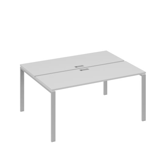 Станция (2х160) рабочая с опорами UNO серый / металлокаркас серый