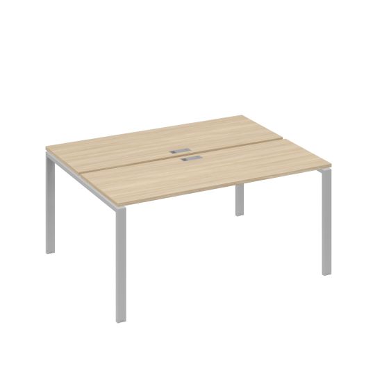 Станция (2х160) рабочая с опорами UNO дуб скандинавский / металлокаркас серый