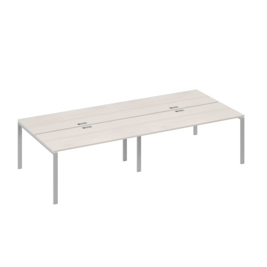 Рабочая станция на металлокаркасе UNO (4х160) дуб / металлокаркас серый