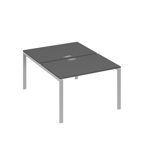 Станция рабочая 2х120 на металлокаркасе UNO антрацит премиум / металлокаркас серый