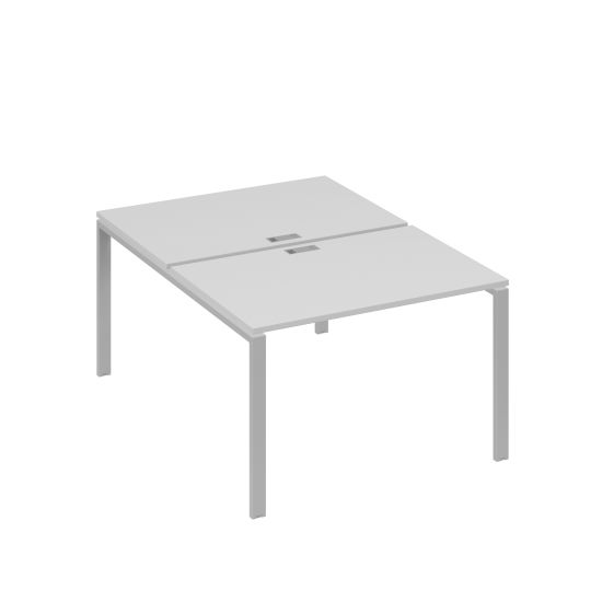 Станция рабочая 2х120 на металлокаркасе UNO серый / металлокаркас серый