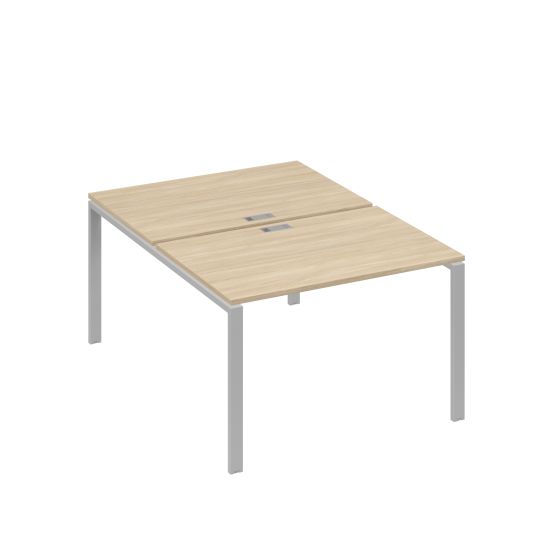 Станция рабочая 2х120 на металлокаркасе UNO дуб скандинавский / металлокаркас серый