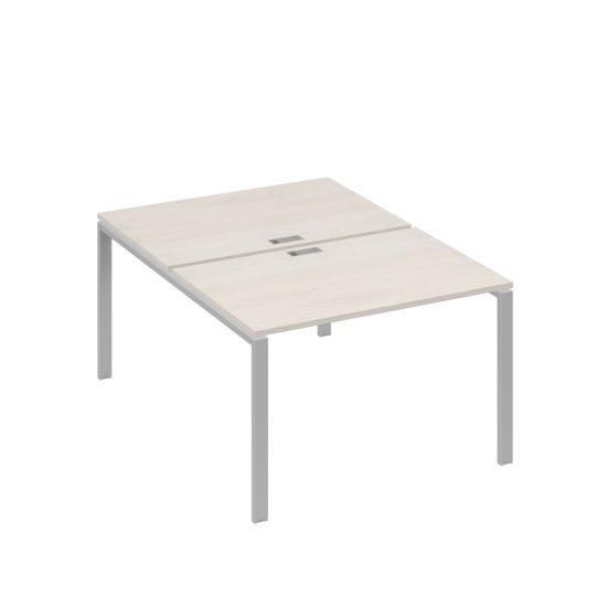 Станция рабочая 2х120 на металлокаркасе UNO дуб / металлокаркас серый