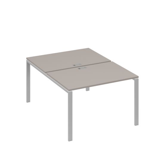 Станция рабочая 2х120 на металлокаркасе UNO мокко премиум / металлокаркас серый