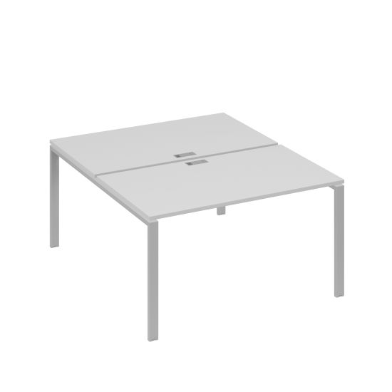 Станция рабочая на металлокаркасе UNO 2х140 серый / металлокаркас серый
