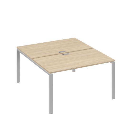 Станция рабочая на металлокаркасе UNO 2х140 дуб скандинавский / металлокаркас серый