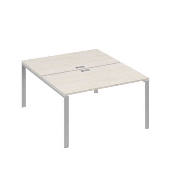 Станция рабочая на металлокаркасе UNO 2х140 дуб / металлокаркас серый